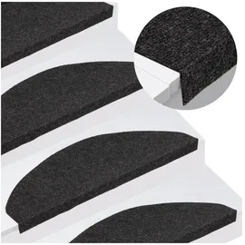 vidaXL Stufenmatte 65 x 22,5 cm Schwarz