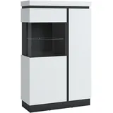 wójcik Vitrine CAMPANIA 104 x 40 x 164 cm Alpinweiß/Anthrazit