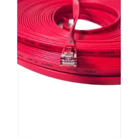 Vago-Tools CAT7 Patchkabel Netzwerkkabel rot 2m flach