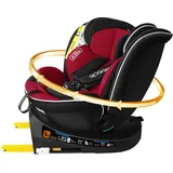 Reecle I-Size Kindersitz 360 Drehbar mit ISOFIX 40-150 cm, 0-12 Jahre, Reboarder Kinderautositz (Rot)