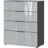 Germania Kommode Oakland, 3695-587 grafit, silber 83,0 x 42,0 x 102,0 cm