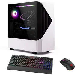 GAMEMAX Gaming-PC "Horizon 7326", schwarz-weiß (weiß, schwarz), Microsoft Windows 11 Home (64 Bit), 32 GB RAM 2000 GB SSD, Computer, Windows 11, Topseller