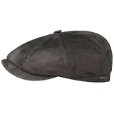 Stetson Flat Cap (1-St) Ledercap mit Schirm, Made in Germany schwarz 58 cm