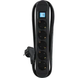 Maxtrack Steckdosenleiste 5-fach 3 m Schwarz 1 St.