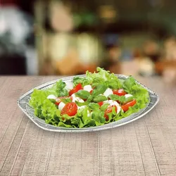 VEPATIM 60x Alu-Catering-Platte Aluminium-Partyplatte Servierplatte 43 x 29 cm