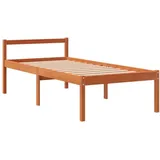 Seniorenbett Wachsbraun 90x190 cm Massivholz Kiefer - Braun