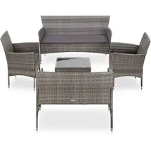 vidaXL Garten-Lounge-Set 5-tlg. grau