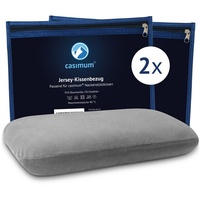 Casimum® Kissenbezug Comfort/Comfort Vario - 2x GRAU, Größe: 70x40