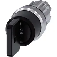Siemens 3SU10504HL110AA0 Schlüsselschalter O.M.R, 22mm rund Metall hochglanz schwarz