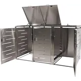 MCW Mülltonnenverkleidung E83 197 x 80 x 116 cm silber