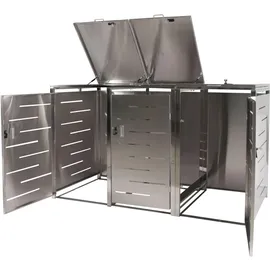 MCW Mülltonnenverkleidung E83 197 x 80 x 116 cm silber