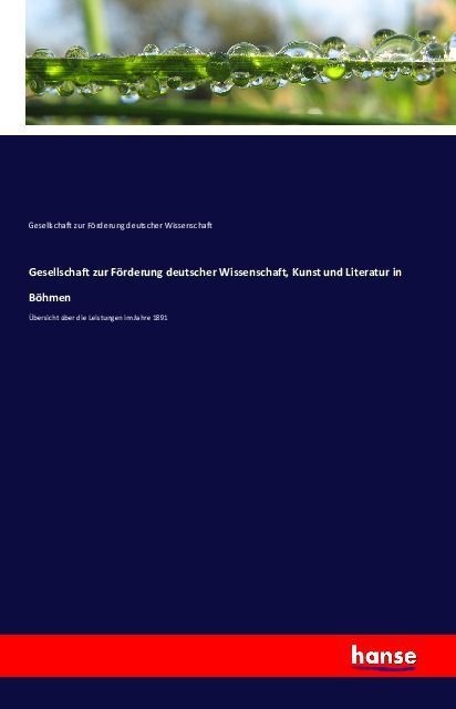Gesellschaft Zur Förderung Deutscher Wissenschaft  Kunst Und Literatur In Böhmen - Gesellschaft zur Förderung deutscher Wissenschaft  Kartoniert (TB)