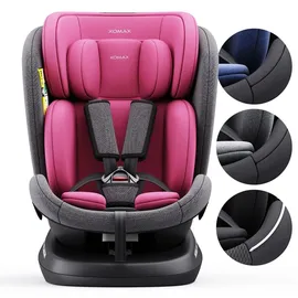 XOMAX 946i Kindersitz drehbar 360° mit ISOFIX, Liegefunktion I mitwachsend I 0-36 kg, 0-12 Jahre, Gruppe 0/1/2/3 I 5-Punkt-Gurt und 3-Punkt-Gurt I Bezug abnehmbar, waschbar I ECE R129