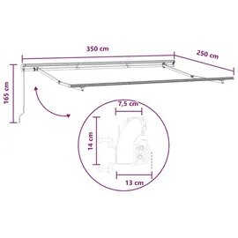 vidaXL Ausziehbare Markise 3,5 x 2,5 m taupe