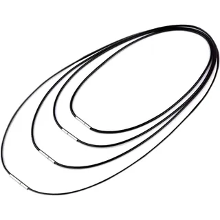 4 Stück Lederkette Herren Damen,2/3MM Lederband Mit Verschluss,Schwarz Geflochte
