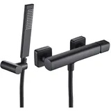 Laveo Tores Wandbrausenbatterie mit Brauseset Schwarz 27271000