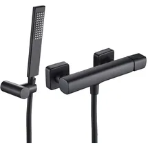 Laveo Tores Wandbrausenbatterie mit Brauseset Schwarz 27271000