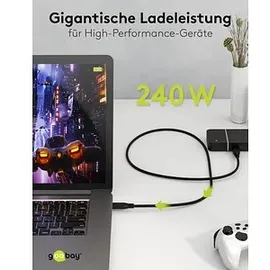 goobay USB4 Kabel 240W 1m schwarz