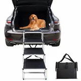 Hundetreppe groß faltbar Aluminium Auto 4 Stufen rutschfest