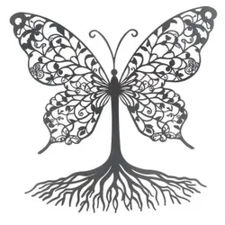 Signes Grimalt  Statuetten und Figuren Wurzeln Schmetterling Wandornament  in Schwarz, Einheitsgrösse