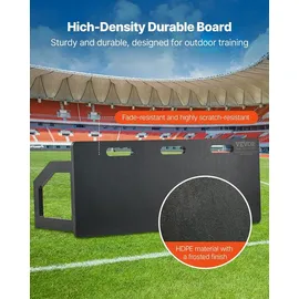 Vevor Fußball Rebound Board, Tragbares Prellwand Brett 100 x 40 cm, Rebounder Wand-Rebound-Ausrüstung, Kinder & Jugendliche, Doppel-Winkel-Board Rebounder Kicker für Fußball Training Schwarz