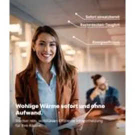 Viesta Viesta® CF Infrarotheizung 60×60 cm 360 W mit Thermostat – Carbon Crystal Heizpaneel für Wand, Decke – Kassettendecken – Weiß