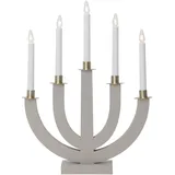 Star Trading LED Kerzen, Kerzenleuchter Eli 5-flammig, Beige