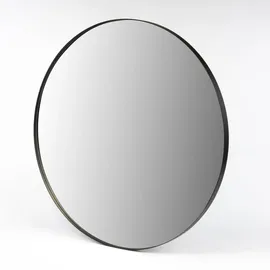 edaxo Spiegel, Schwarz, Metall, 80x80x3 cm, Spiegel, Wandspiegel