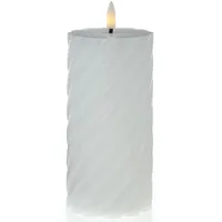 MARELIDA Twist Stumpenkerze 17,5 cm weiß