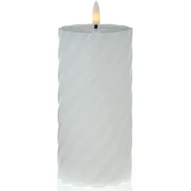 MARELIDA Twist Stumpenkerze 17,5 cm weiß
