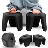 STUUL Badhocker Toilettenhocker Schwarz