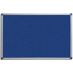 Office Marshal Filz-Pinnwand mit Aluminium-Rahmen   Blau