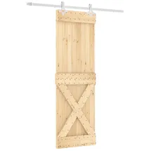 vidaXL Schiebetür rechts 70 x 210 cm Weiß/Braun