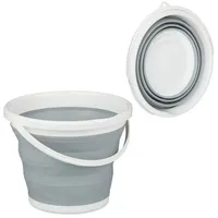 Relaxdays Faltbarer Eimer 10 l grau