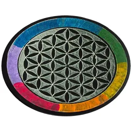 Saraswati Blume des Lebens rainbow Räucherstäbchenhalter 10 cm
