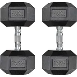 TLGREEN Hantel-Set Hexagon Hanteln, (Rutschsicher Ummantelt, Gummi Beschichtet), Gusseisen Gewichte für Damen und Herren Krafttraining