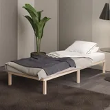 Hansales Bettgestell 90x200 cm Lisette mit Lattenrost mit Füßen – Futonbett aus Vollholz mit Rollrost – Bettrahmen 300 kg belastbar – Stabiles Holzbett "– unbehandeltes FSC®-zertifiziertes Massivholz