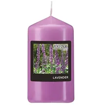Papstar Flavour by GALA Duft-Stumpenkerze Ø 58 mm 110 mm violett 6 St.