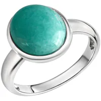ZEEme Gemstones Ring Silber 925 rhodiniert mit echtem Amazonit