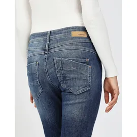 Gang Relax-fit-Jeans "94AMELIE", Damen, Gr. 28, N-Gr, precious wash, Denim/Jeans, Obermaterial: 79% Baumwolle, 20% Polyester, 1% Elasthan, regular fit, Jeans, aus Sweat Denim