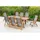 Merxx Acapulco Set 9-tlg. Doppelausziehtisch 180 x 100 cm natur/grau