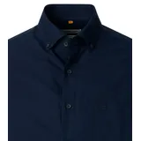 Redmond Kurzarmhemd uni Modern Fit blau L