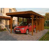 SKANHOLZ Carport Friesland 3,20 x 7,08 m nussbaum inkl. Abstellraum