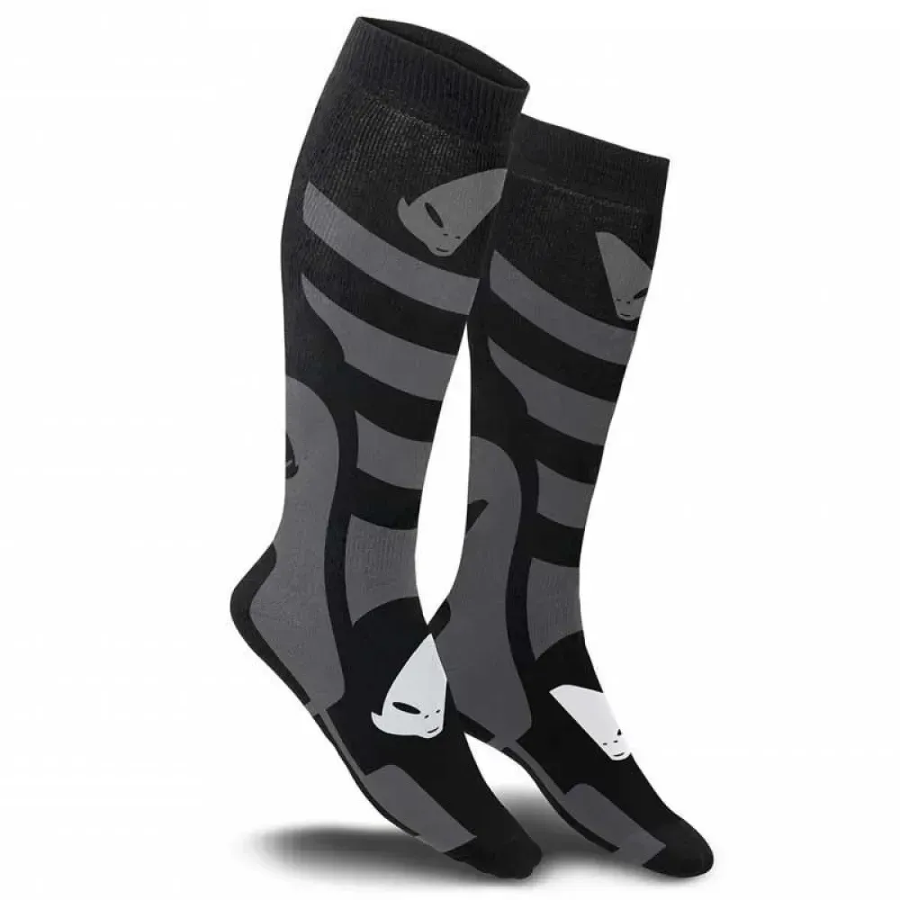 Ufo Ca04046 Half Lange Socken - Black / Grey - EU 40-42