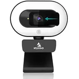 NexiGo StreamCam N930E, 1080P Webcam with Ring Light and Privacy Cover, Auto-Focus, Plug and Play, Web Camera for Online Learning, Zoom Meeting Skype Teams, PC Mac Laptop Desktop Computer