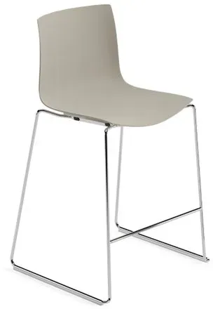 Arper Barhocker Catifa 46 einfarbig Kufengestell Chrom