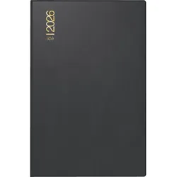 Rido Taschenkalender Partner Industrie I 7,2x11,2cm 1 Woche/2 Seiten Kunststoff schwarz 2026