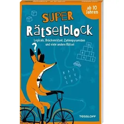 TESSLOFF 378864476 Super Rätselblock ab 10 Jahren Logicals, Brückenrätsel, Zahlenpyramiden und viele andere Rätsel