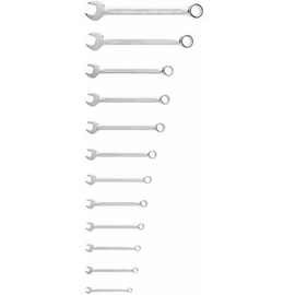 Högert Maul-Ring-Schlüsselset, 12 Stck., 6-22 mm, CrV, DI