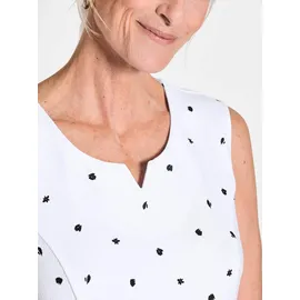 GOLDNER Etuikleid Midi Blumenprint Schwarz/Weiß 22